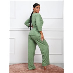 Костюм женский махровый с брюками палаццо КЖ017