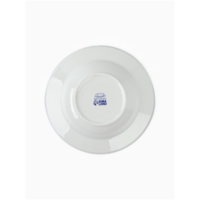 Тарелка суповая керамическая «Ласточка», d=22.4 см, ручная работа