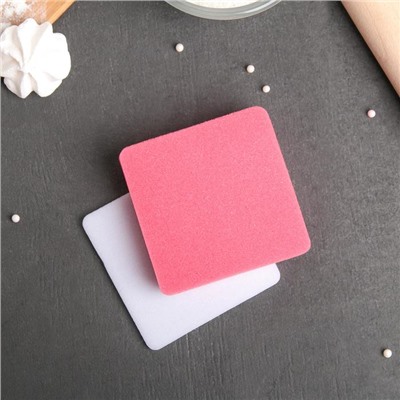 Набор матов для моделирования и сушки цветов из мастики, 9.5×9.5×1.5 см, 2 шт., цвет белый, розовый