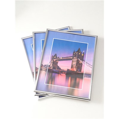 Набор фоторамок для фото 30×40 см Vivo, 3 шт., (пластиковый экран), серебро