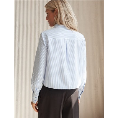 Укороченная блузка из формоустойчивого хлопка