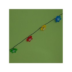 Гирлянда «Нить», 4.5 м, уличная, с насадками «Лилия», IP44, 30 LED, 2 режима, солнечная батарея, тёмная нить, свечение белое