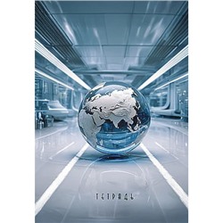 Тетрадь А4  96л клетка на спирали "Зеркальный шар" С0268-22 КТС-ПРО