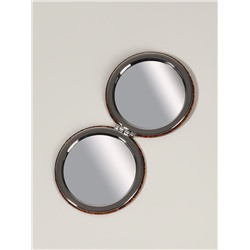 Зеркало складное «Орнамент», d=7.2 см, с увеличением х2, коричневое