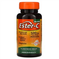 American Health, Ester-C, 500 мг, 90 вегетарианских таблеток