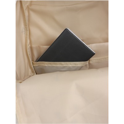 Рюкзак школьный на молнии, с карманами, размер 23×12×43 см, белый/синий