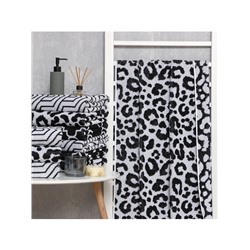 Полотенце махровое Этель Leopard, 70×130 см, 100% хлопок, 420 г/м², чёрное
