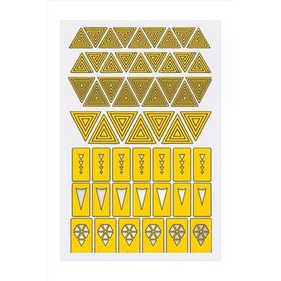 Prima Nails Трафарет для маникюра «Треугольники» KRISTALLER, 1221294