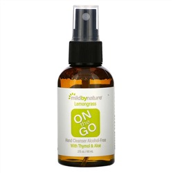 Mild By Nature, On the Go, очищающее средство для рук, без спирта, лемонграсс, 60 мл (2 жидк. унции)