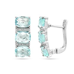 Серьги из серебра топаз, Сардина