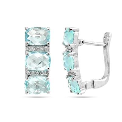 Серьги из серебра топаз, Сардина