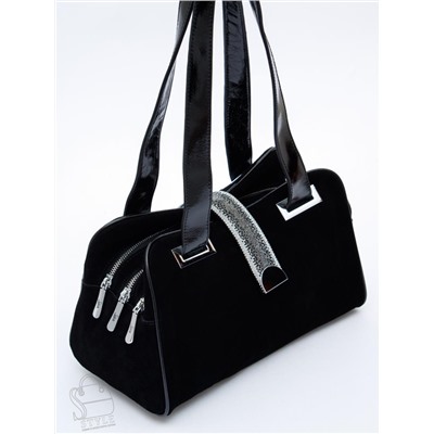 Сумка женская кожаная 91153MSS black  Velina Fabbiano-Safenta