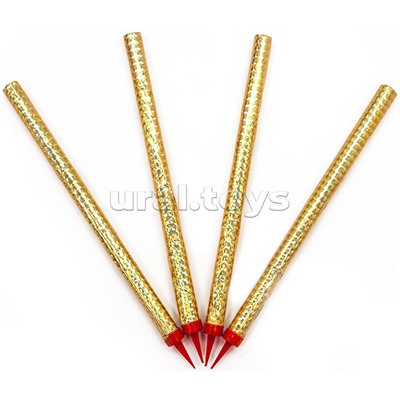 Свеча Фонтан для торта, Золото, 25 см, 4 шт.