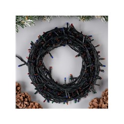 Гирлянда «Нить» 15 м, IP20, тёмная нить, 400 ламп, свечение мульти, 8 режимов, 220 В