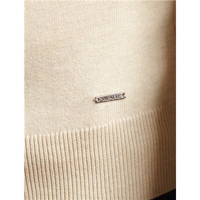 Джемпер с круглым воротом из хлопка с нейлоном