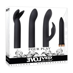 Набор из вибропули и 3 сменных насадок Four Play