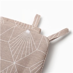 Набор кухонный «Доляна» Geometry: варежка-прихватка 20×28 см, прихватка 19×19 см,100% хлопок