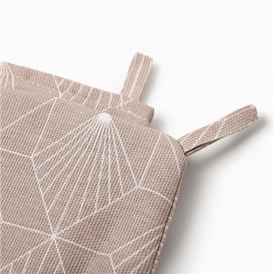 Набор кухонный «Доляна» Geometry: варежка-прихватка 20×28 см, прихватка 19×19 см,100% хлопок