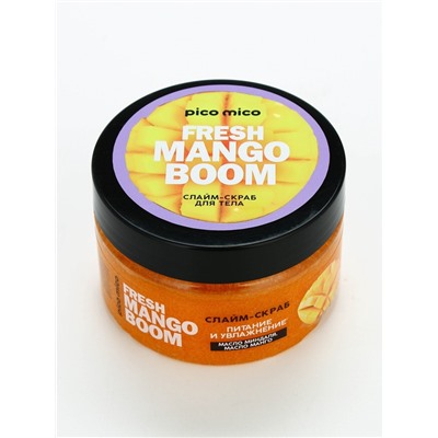 Скраб-слайм для тела Fresh mango boom, питание и увлажнение, с ароматом манго, 250 г, PICO MICO