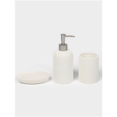Набор для ванной SAVANNA Neat, 3 предмета, дозатор для мыла, стакан, мыльница