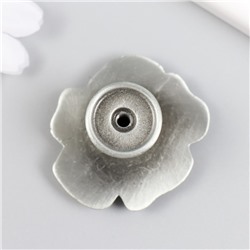 Ручка для шкатулки металл «Пион», состаренное серебро, 3.9×4.4×2.5 см