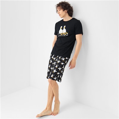 Пижама мужская (футболка, шорты) KAFTAN Gussi, размер 50