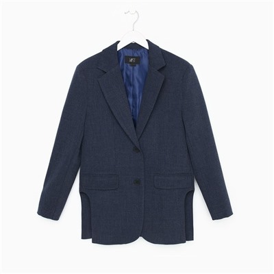 Пиджак женский с боковыми разрезами MIST, размер 52-54, синий