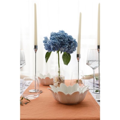 Салатник Magistro «Цветочек Бланш», d=21.6 см, фарфор, белый