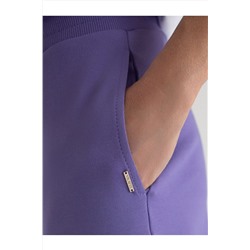 Прямые трикотажные брюки на резинке из футера двухнитки эластичные VILATTE, 1228112