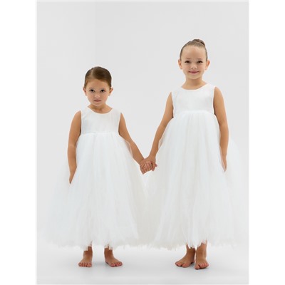 Платье нарядное для девочки KAFTAN, рост 134-140, белое