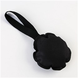 Игрушка-кусалка круглая с 1 ручкой, чёрная, 10×22 см