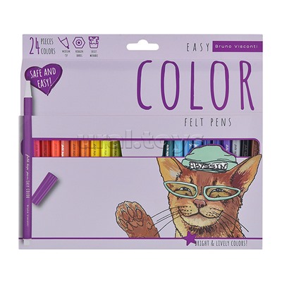 Фломастеры "Easycolor" 24 цв.