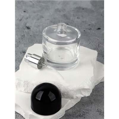 Флакон стеклянный для парфюма, с распылителем, 30 мл, прозрачный/чёрный