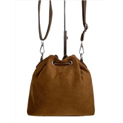 Женская сумка из искусственной замши, цвет коричневый