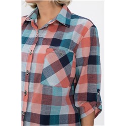 Рубашка Аланта НЬЮ (зелено-оранжевая) Б14038-18М