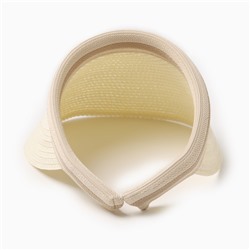 Козырёк плетёный MINAKU, молочный, размер 56-58