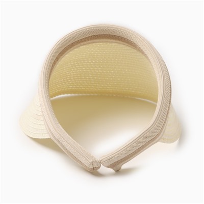 Козырёк плетёный MINAKU, молочный, размер 56-58