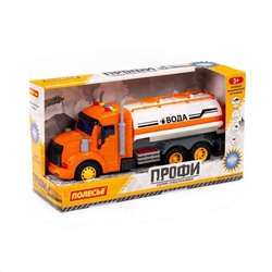 Полесье "Профи", поливочный автомобиль инерционный (со светом и звуком) (оранжевый) (в коробке)
