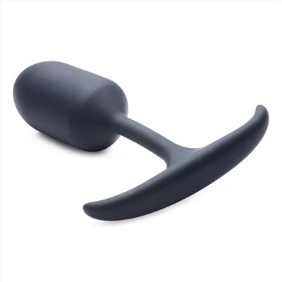 Черная анальная пробка с утяжелением Premium Silicone Weighted Anal Plug Medium - 14 см.