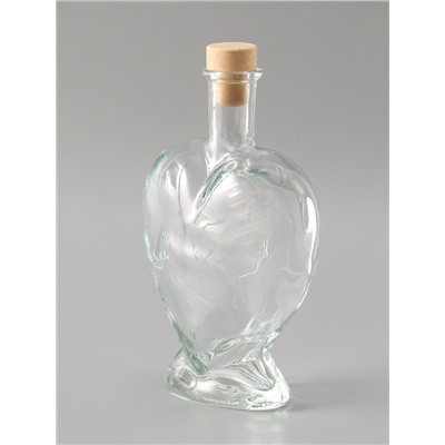 УЦЕНКА Ваза-бутылка декоративная "Сердце 2" 12.5×6.5×19 см, объём 500 мл