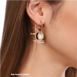 Серьги ювелирная бижутерия, коллекция Сталь, покрытие: позолота, арт. 706.895