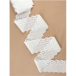 Кружево шитьё, 75 мм, 13.7±1 м, белое