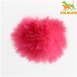 Игрушка для кошек «Меховой шарик», искусственный мех, 5 см, малиновая