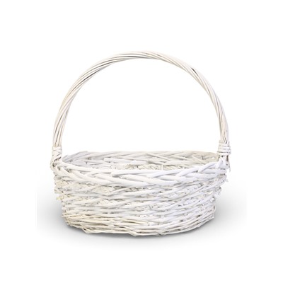 Корзина плетёная для хранения Vara, с ручкой, белая, набор 3 шт.