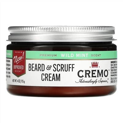 Cremo, Beard & Scruff Cream, Wild Mint,  4 oz (113 g)