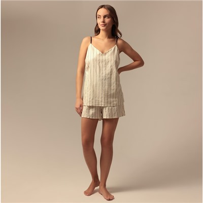 Шорты домашние женские SL HOME Linen, белые, размер S