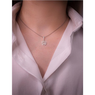 Подвеска из серебра с фианитами родированная 925 пробы 3-288р200