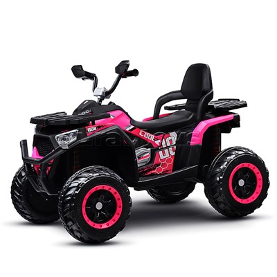 Электромобиль детский "Квадроцикл" (цвет черно-розовый)