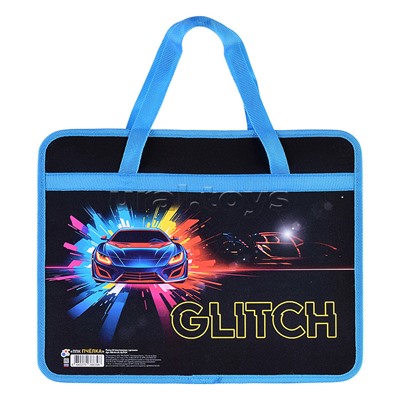 Папка детская А4 пластиковая, с ручками "GLITCH" 2025