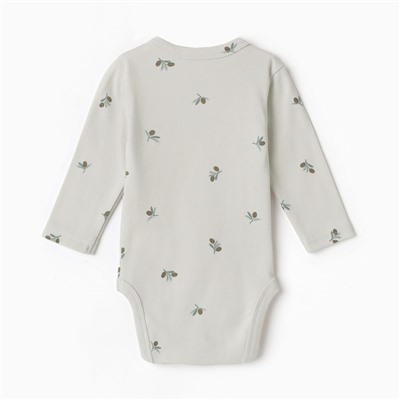 Боди с длинным рукавом «Крошка Я» Olives, рост 80-86, молочное